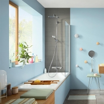 Coloana de dus Hansgrohe, Croma E 280, cu baterie de dus termostatata, 1 jet, crom